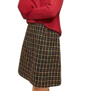 Anthropologie Multicolor Windowpane M By Hutch Skirt S